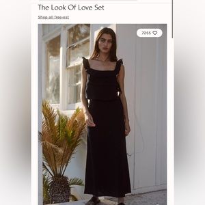 Free People Look of Love Set in black size S